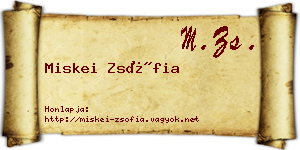 Miskei Zsófia névjegykártya