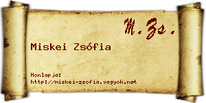 Miskei Zsófia névjegykártya