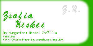 zsofia miskei business card